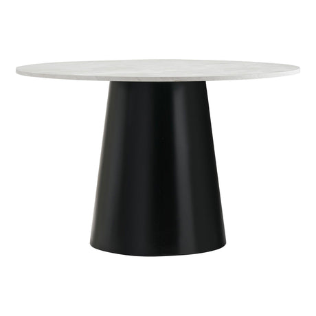 Brito Grey Marble Effect 4 Seater Round Pedestal Dining Table - 120cm-2