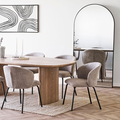 Madrid Black Arch Floor Standing Mirror - 90cm x 180cm-2