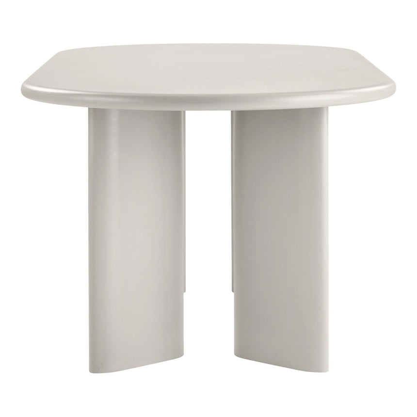 Nagano Concrete Effect 8 Seater Oval Double Pedestal Dining Table - 220cm-3