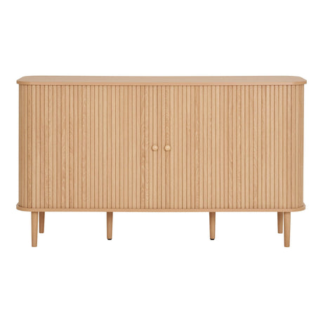 Nikko Pine Wood Fluted Curved 2 Door Medium Sideboard - 140cm-2