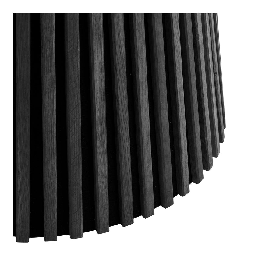 Osaka Black Oak 6 Seater Round Dining Table with Slatted Base-5