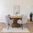 Osaka Oak 6 Seater Round Dining Table with Slatted Base-4