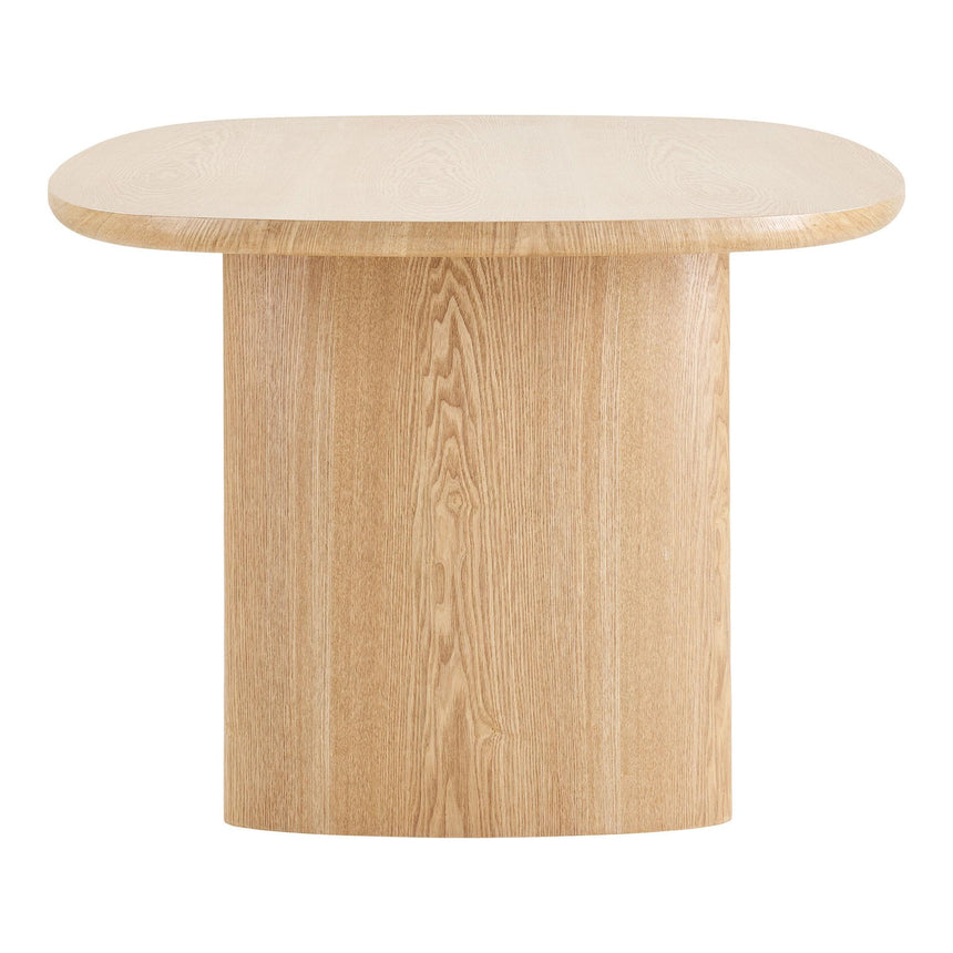 Serra Natural Wood 8 Seater Oval Double Pedestal Dining Table - 210cm-3