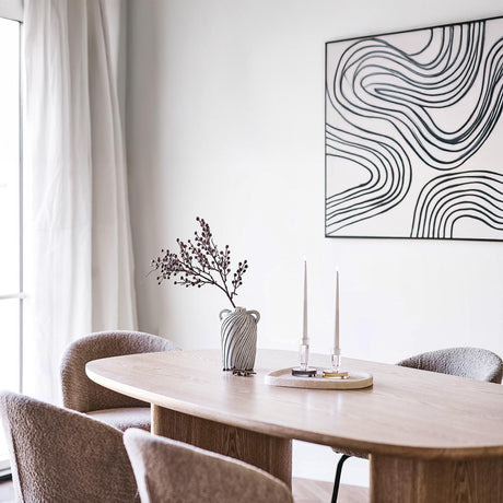 Serra Natural Wood 8 Seater Oval Double Pedestal Dining Table - 210cm-5