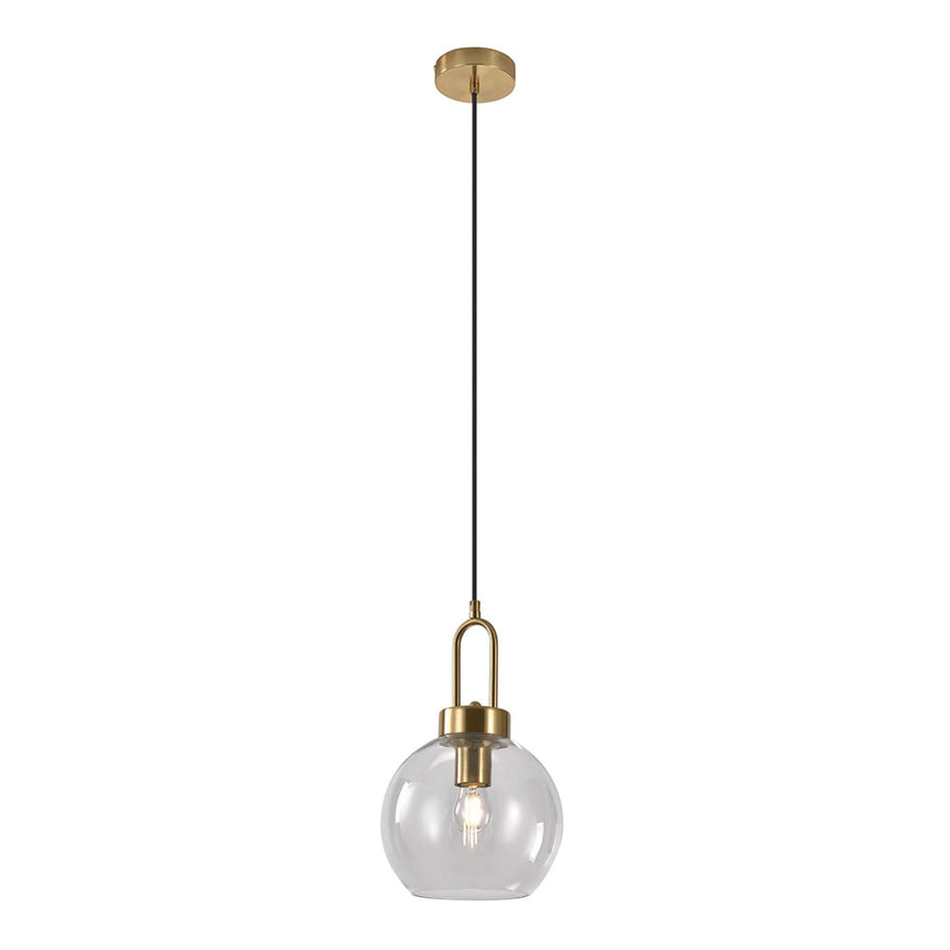 Luton Brass Steel Ball Pendant-2