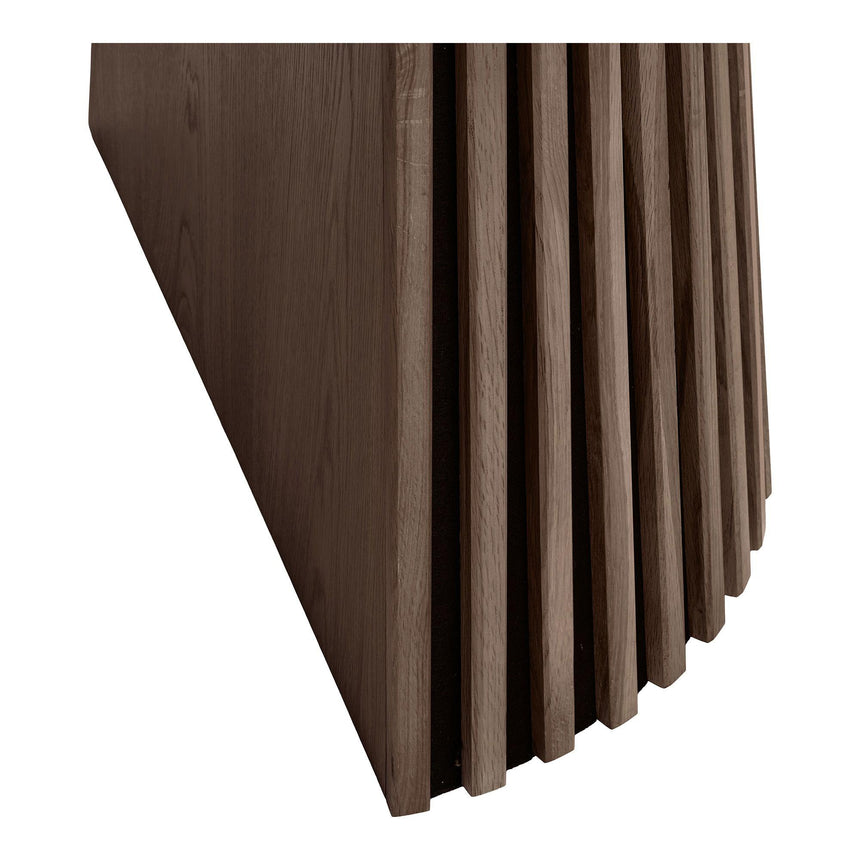 Osaka Smoked Oak 4-8 Seater Round Extending Dining Table with Slatted Base-5