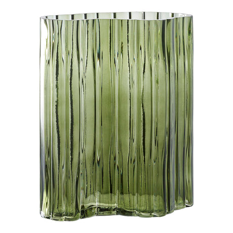 Smoked Smoked Green Glass Vase-2