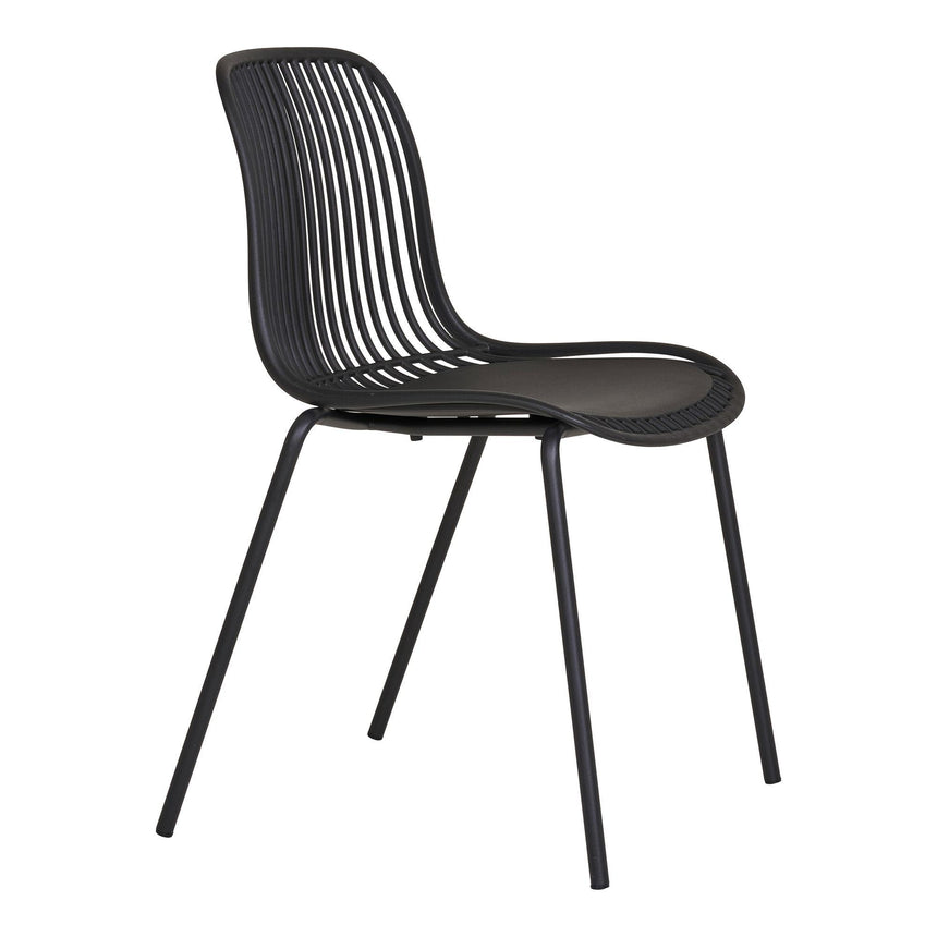 4 x Branson Black Metal Dining Chair-4