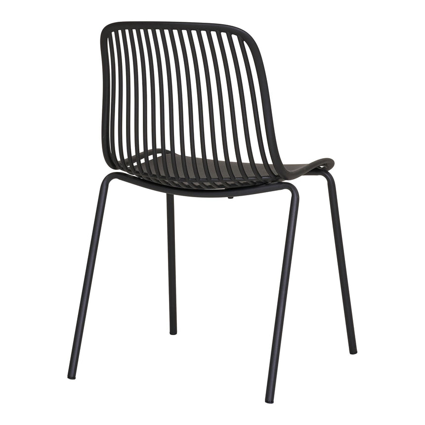 4 x Branson Black Metal Dining Chair-5