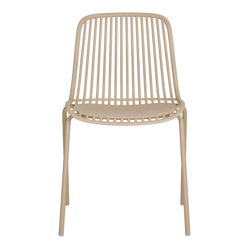 4 x Branson Sand Metal Dining Chair-2