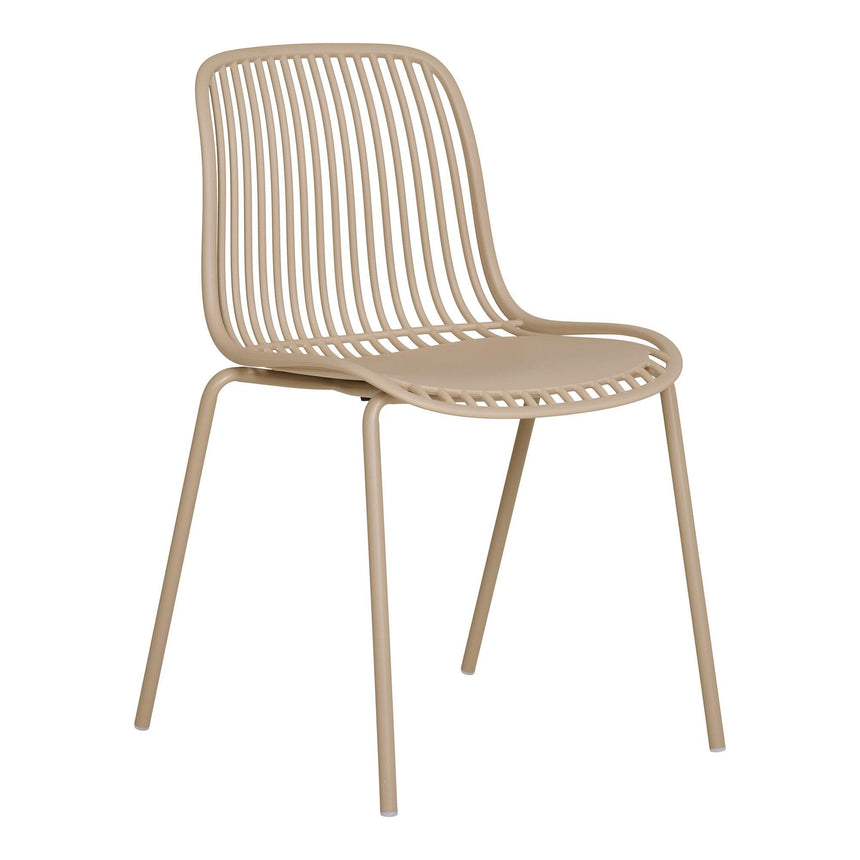 4 x Branson Sand Metal Dining Chair-3