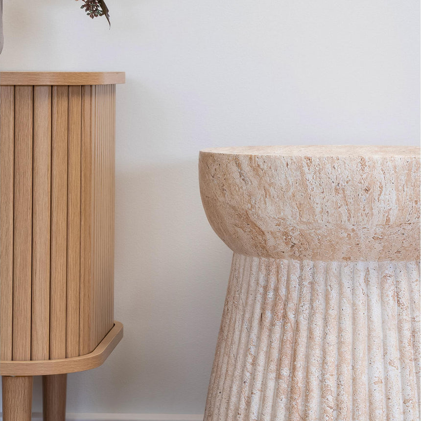 Bonn Natural Round Side Table-3