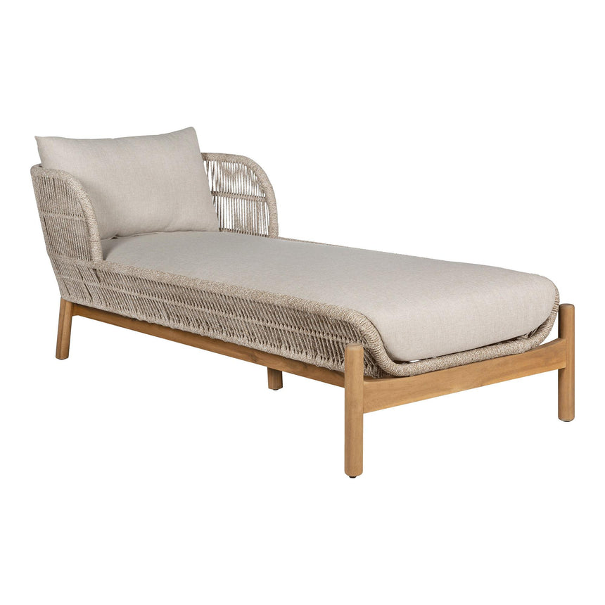 Terracina Beige Rope Garden Sun Lounger-2