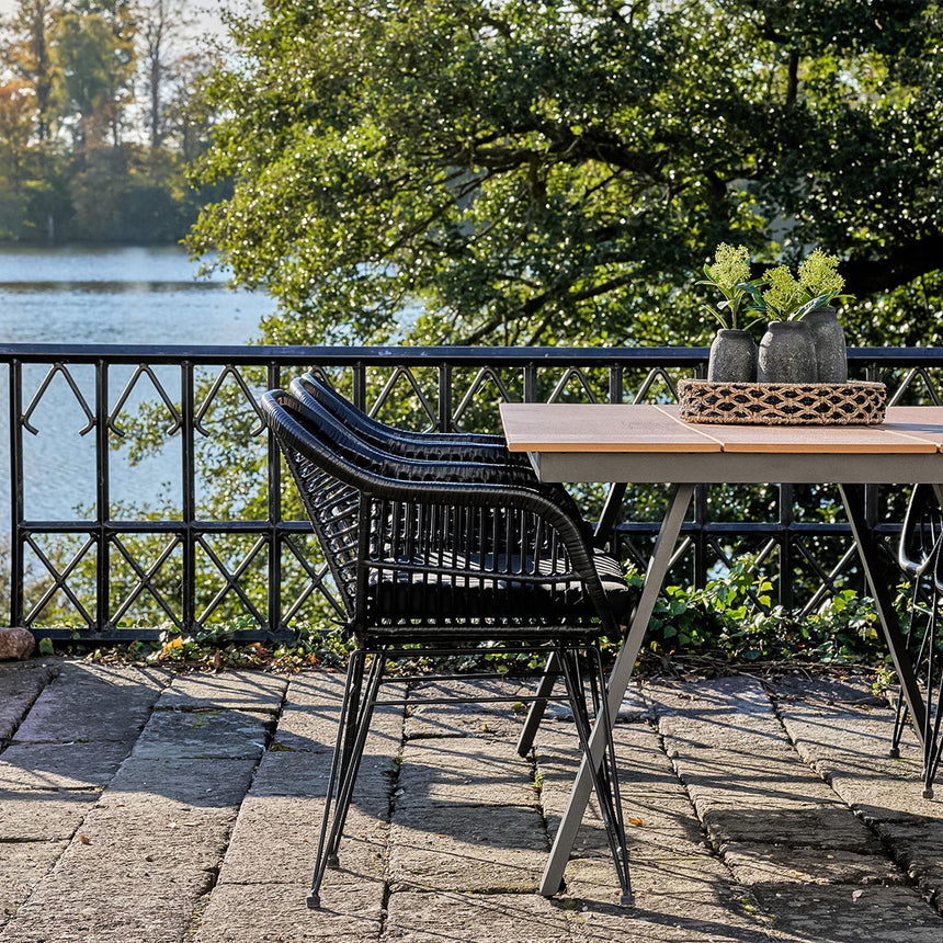 Toronto Wooden 10 Seater Garden Dining Table - 220cm-4