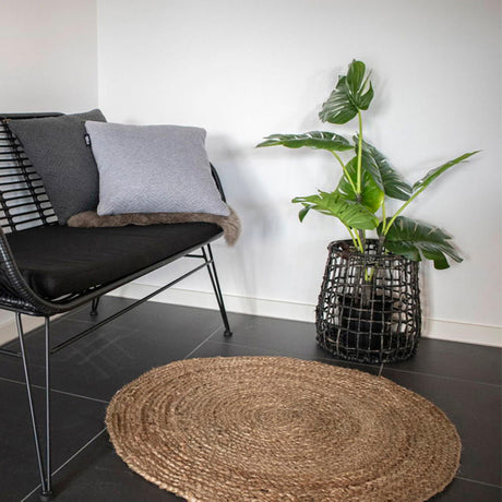 Bombay Natural and Jute Round Rug - 90cm x 90cm-2