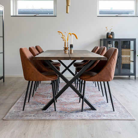 Havana Orange and Blue Rug - 230cm x 160cm-2