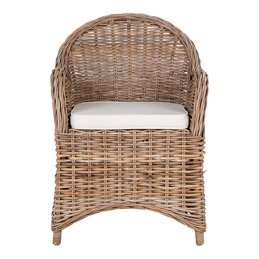 2 x Larisa Rattan Garden Dining Armchair-2
