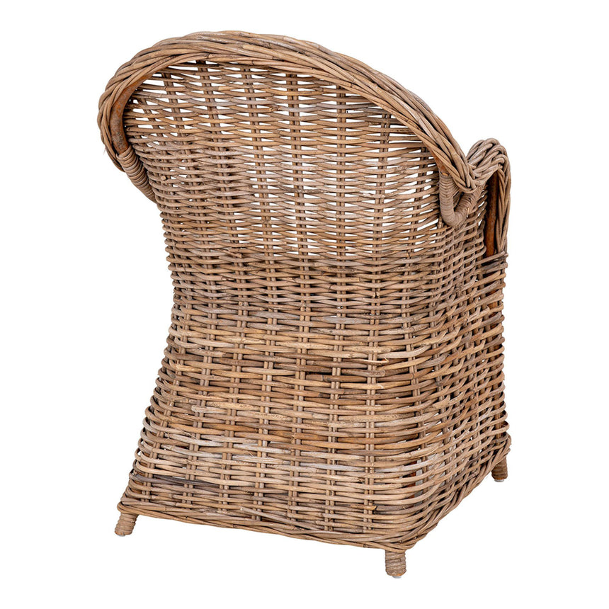 2 x Larisa Rattan Garden Dining Armchair-5