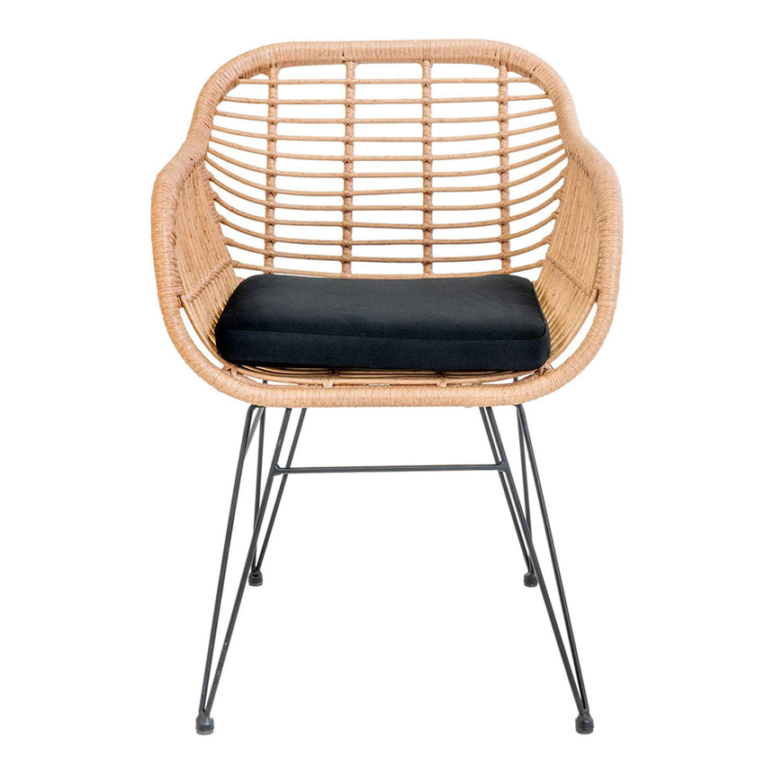 2 x Trieste Rattan Garden Dining Armchair-2