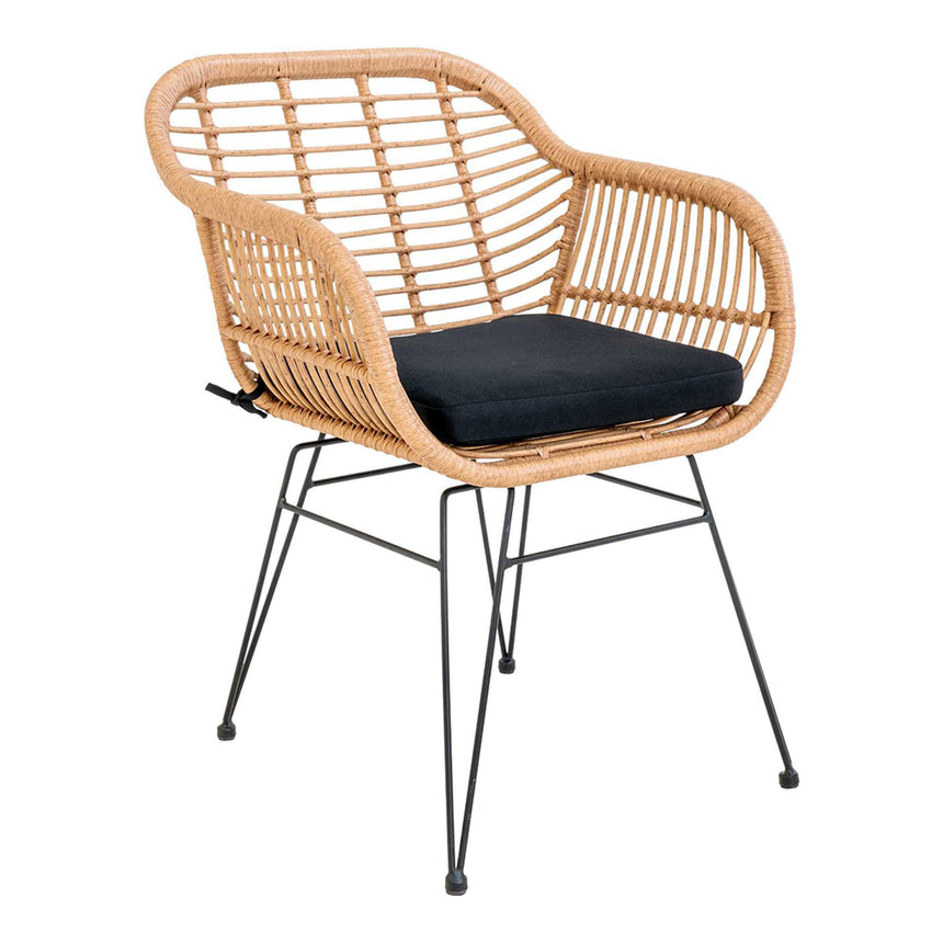2 x Trieste Rattan Garden Dining Armchair-3