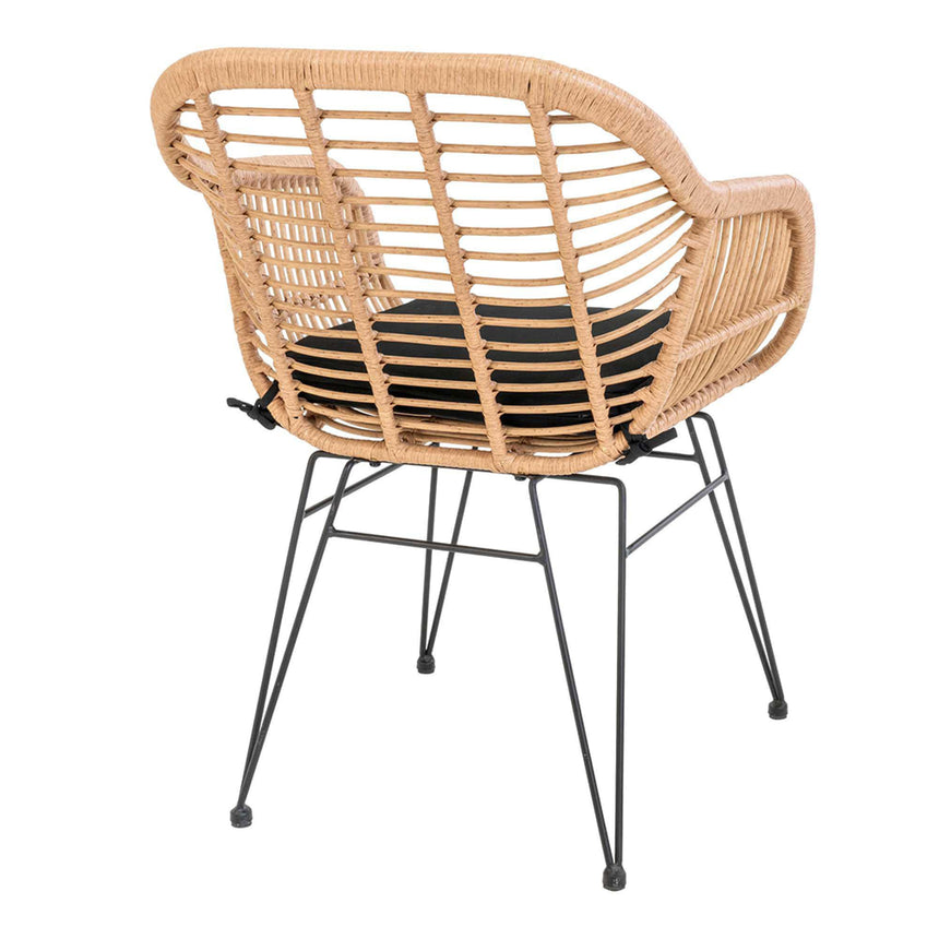 2 x Trieste Rattan Garden Dining Armchair-5