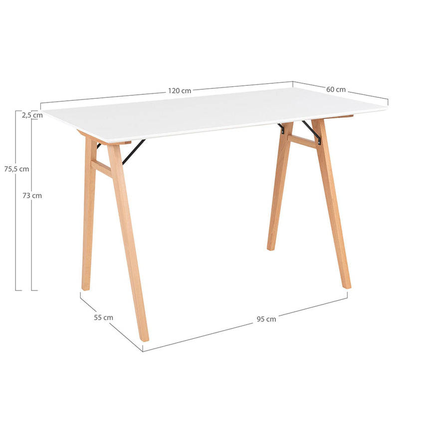 Vojens White Writing Desk-5