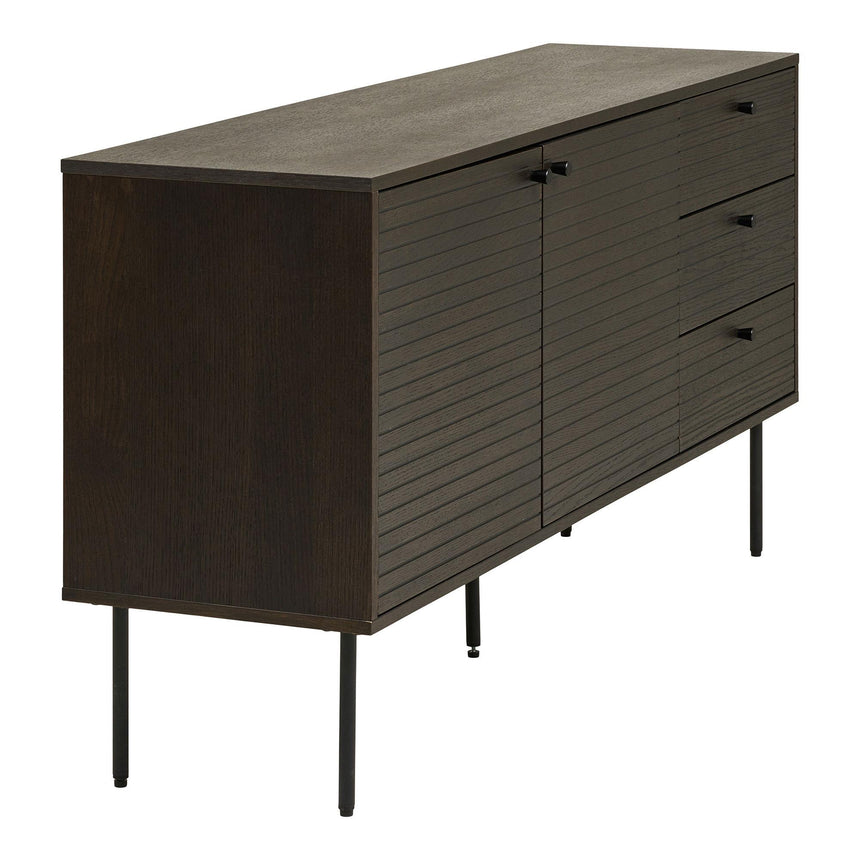 Kyoto Smoked Oak 2 Door 3 Drawer Medium Sideboard - 150cm-4