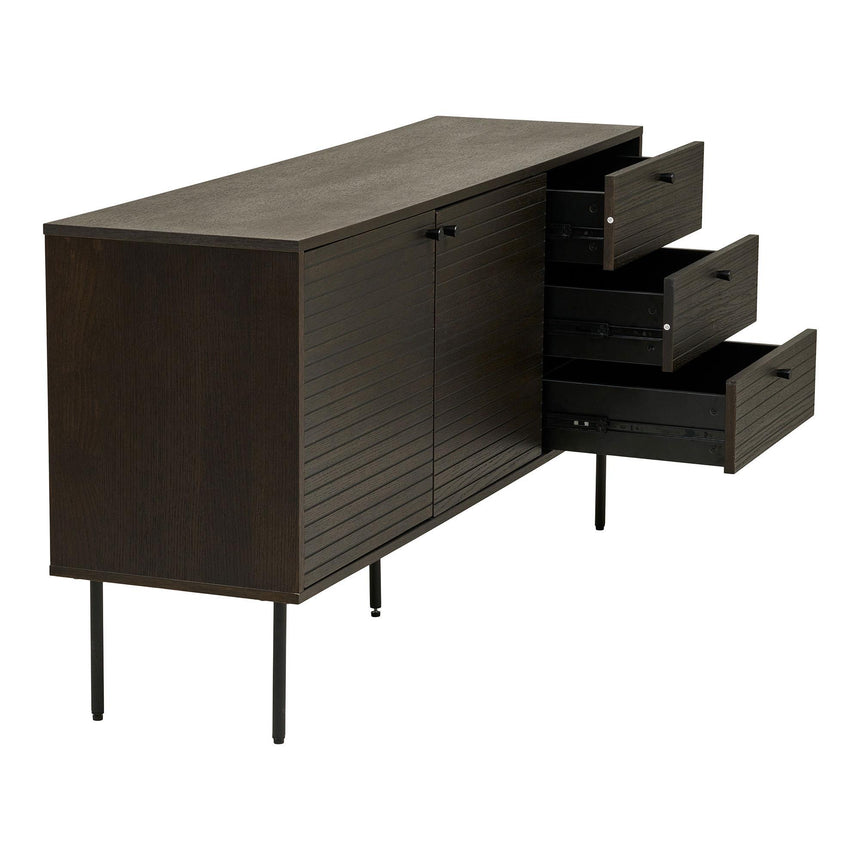 Kyoto Smoked Oak 2 Door 3 Drawer Medium Sideboard - 150cm-5