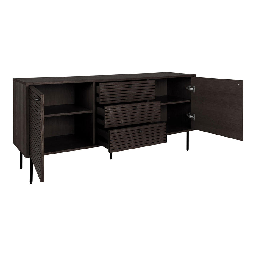 Kyoto Smoked Oak 2 Door Medium Sideboard - 150cm-5