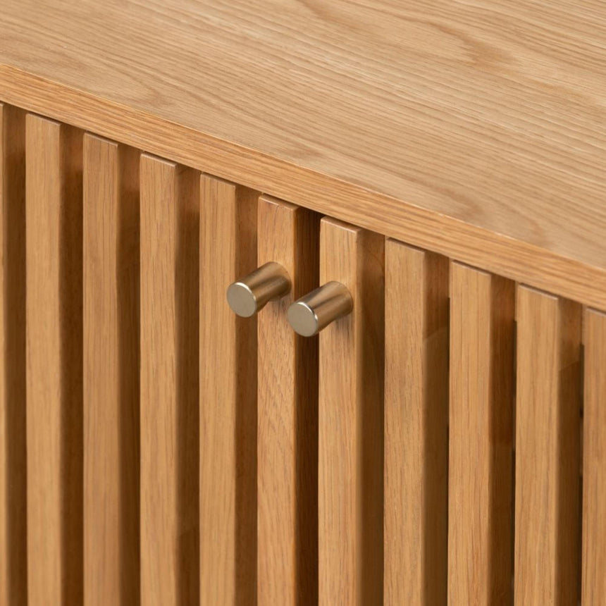Soho Oak 2 Door Slatted Bookcase-4