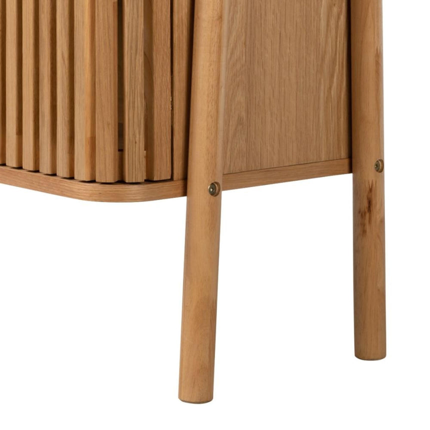 Soho Oak 2 Door Slatted Bookcase-5