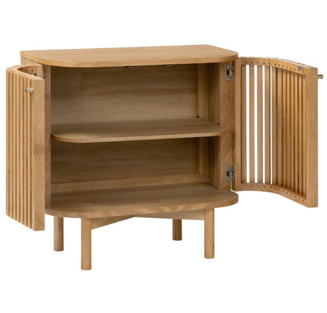 Soho Oak 2 Door Slatted Cupboard-2