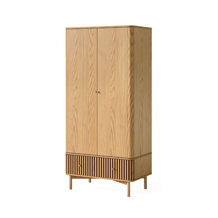 Soho Oak 2 Door Slatted Gents Wardrobe-2