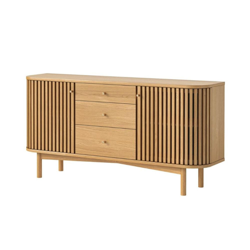 Soho Oak 2 Door Slatted Sideboard - 140cm-2