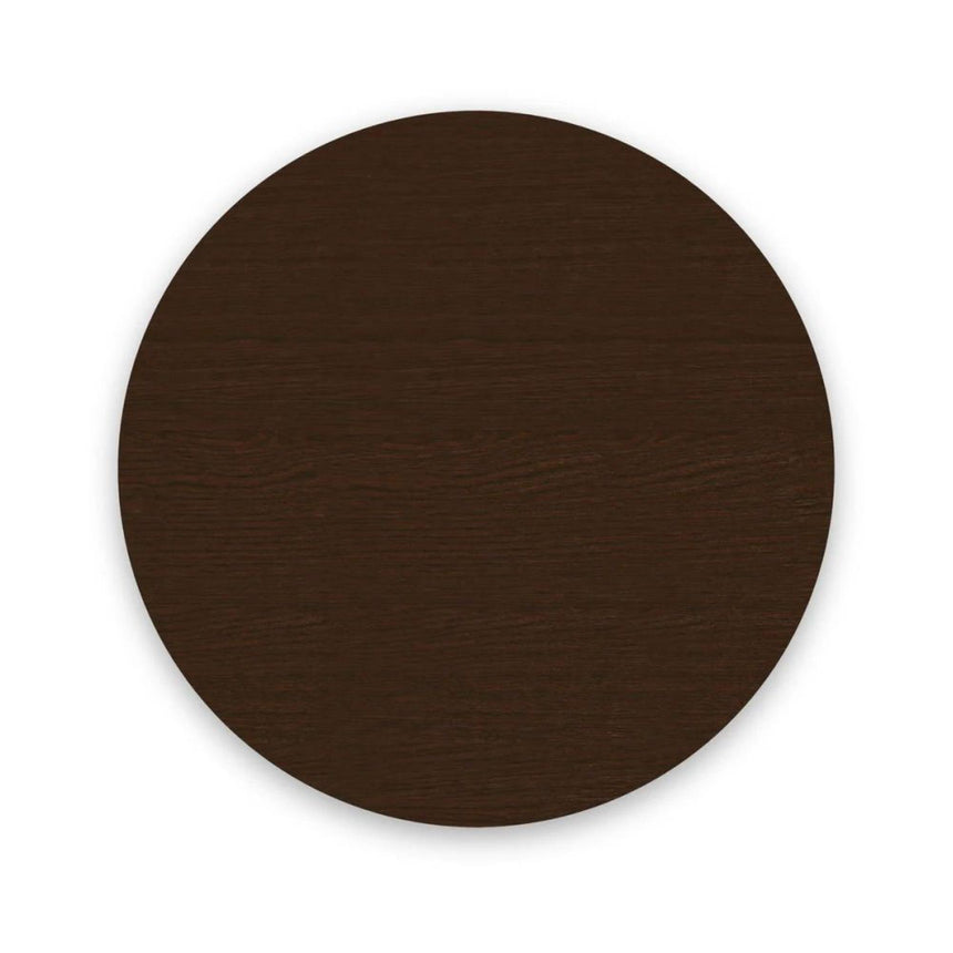 Soho Dark Oak 4 Seater Round Dining Table with Slatted Base - 120cm-4