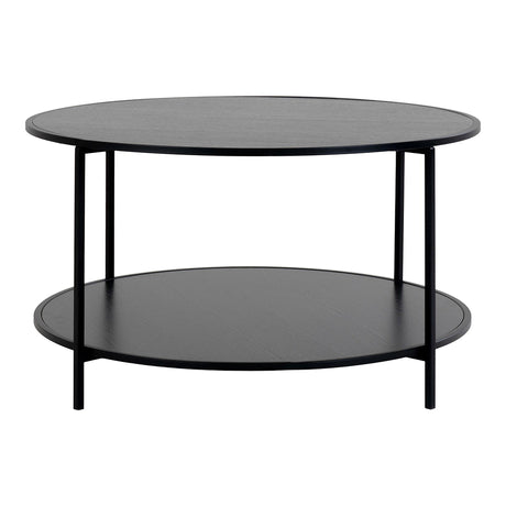 Vita Black Melamine Round Coffee Table-2