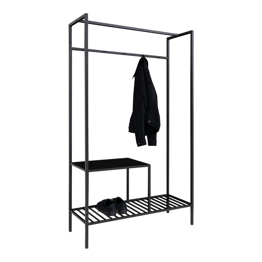Vita Black Melamine Open Wardrobe-4