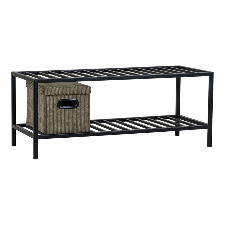 Vita Black Metal Shoe Rack-2