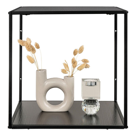 Vita Black Melamine Wall Shelf-2