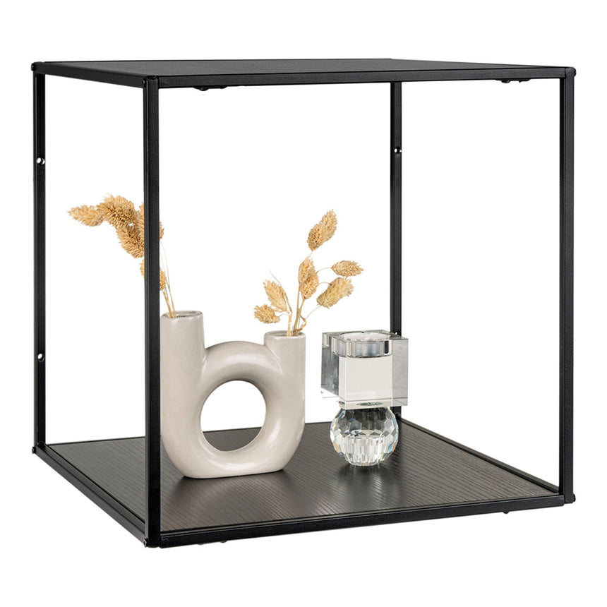 Vita Black Melamine Wall Shelf-3