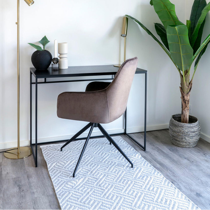 Vita Black Melamine Writing Desk-6