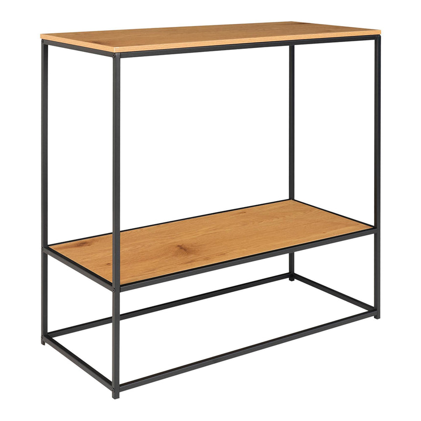Vita Natural Wood Console Table with Shelf-3