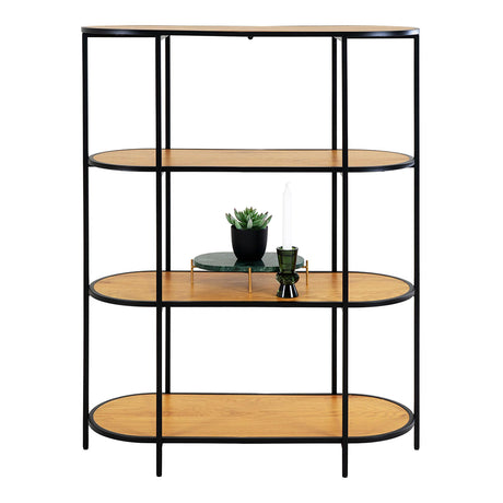 Vita Natural Wood Curved Open Shelving Unit-2