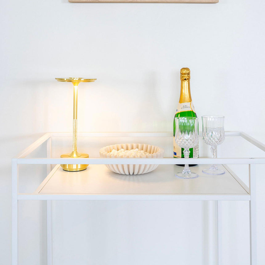 Vita White Melamine Bar Trolley-5