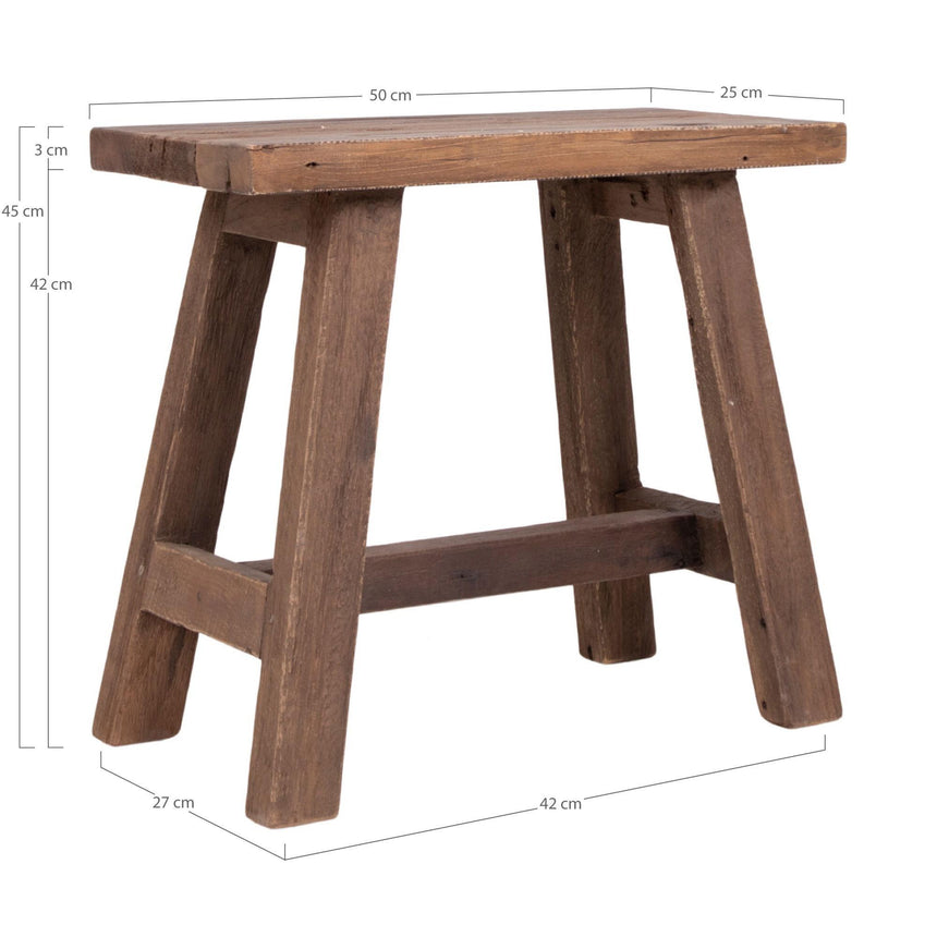 Barcelona Natural Teak Wood Small Bench-9