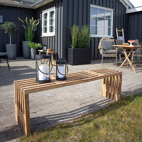 Benidorm Natural Teak Wood Garden Large Bench-2