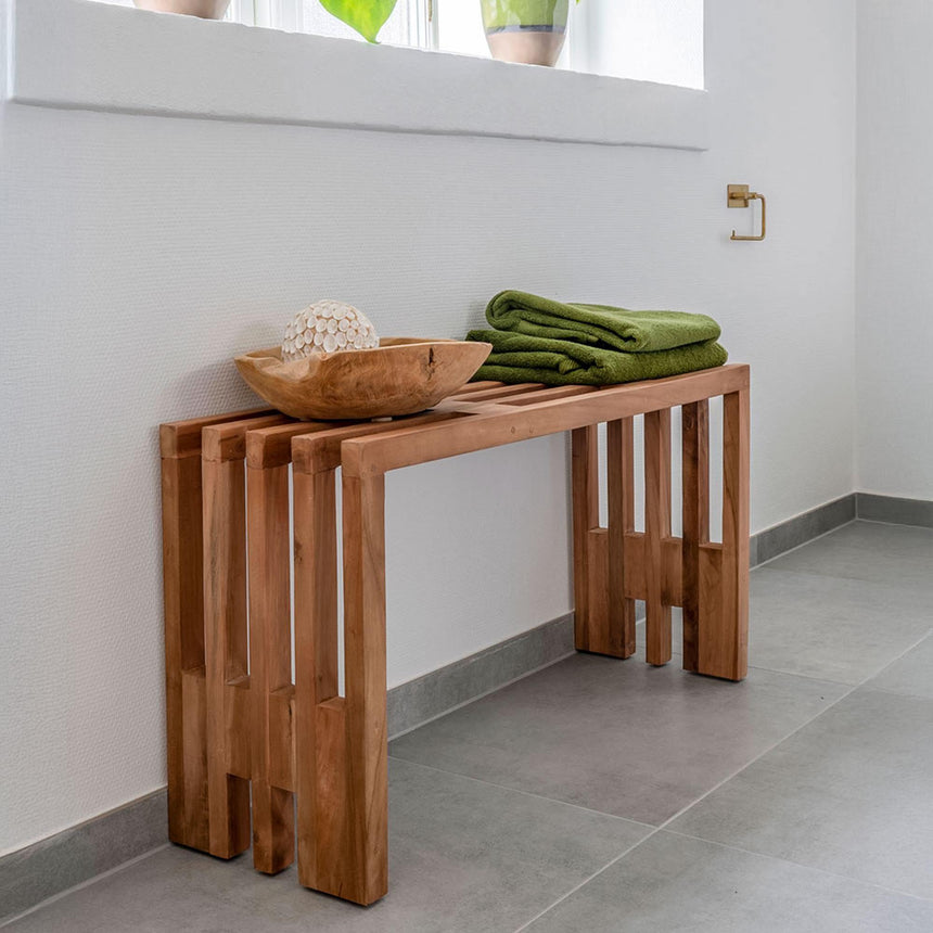 Benidorm Natural Teak Wood Garden Small Bench-2