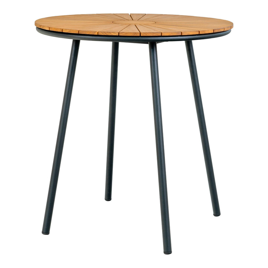 Cleveland Teak Wood Round Garden Side Table-3
