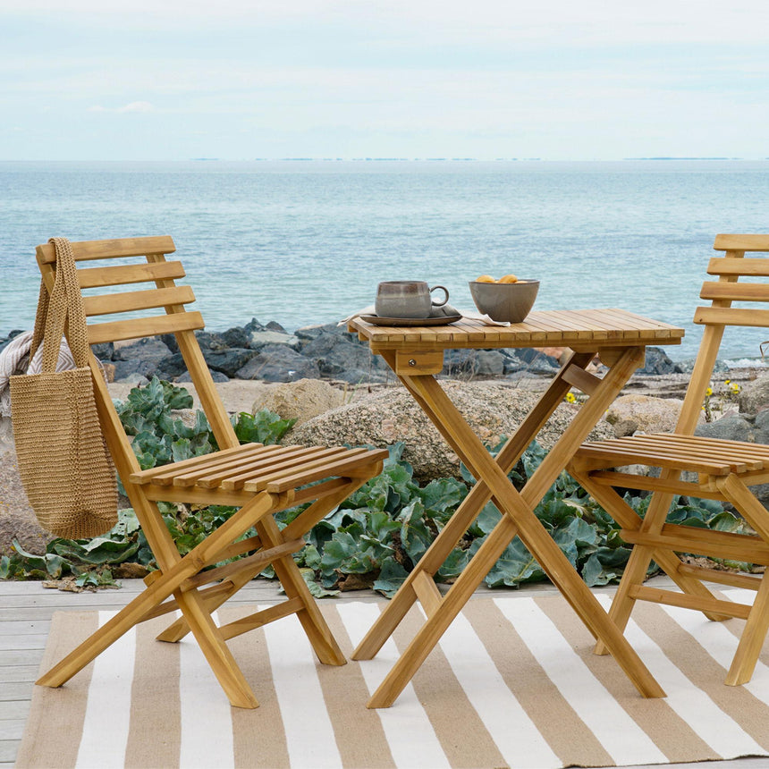 Cuenca Teak Wood 2 Seater Square Cafe Set-4