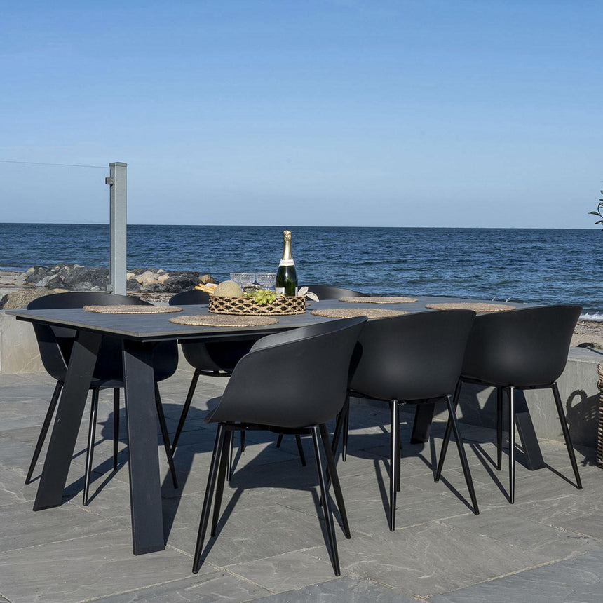 2 x Roda Black Garden Dining Chair-3